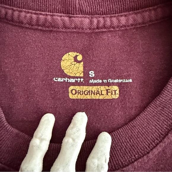 Carhartt Port Cropped Boxy Long Sleeve Pocket Tee ~ Size Small - Picture 7 of 7